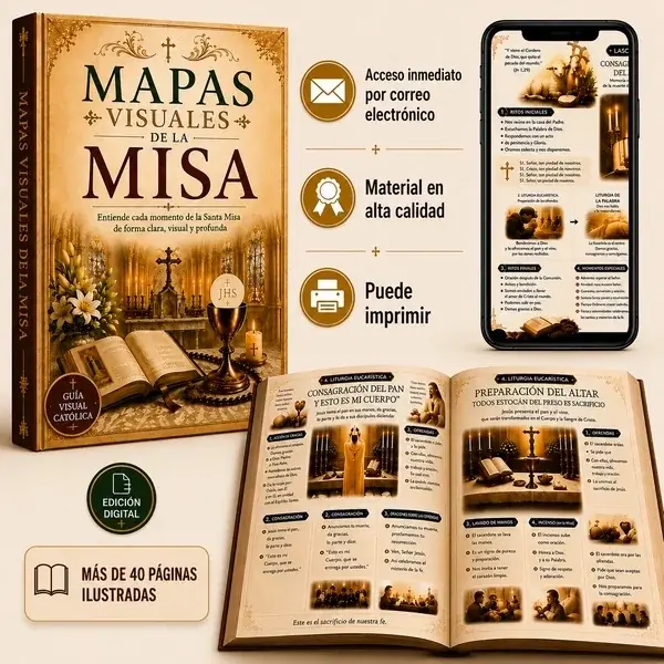 Mockup de Mapas Visuales de la Misa con los 6 bonos incluidos
