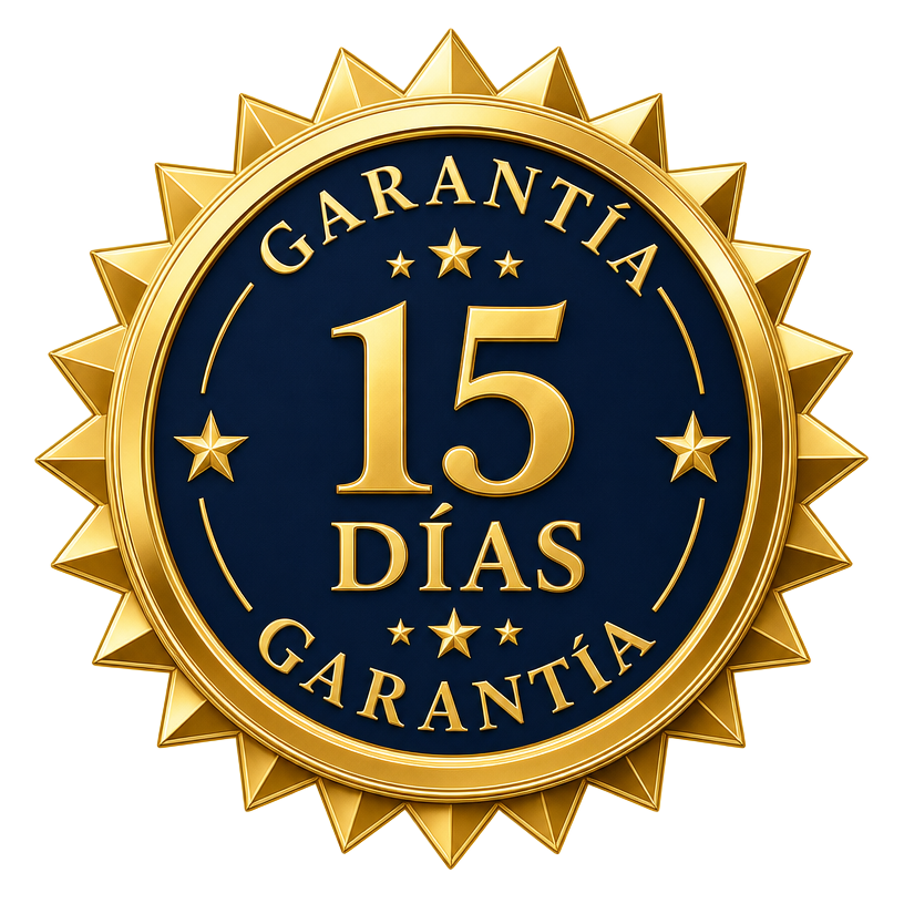 Sello de Garantía de 15 días · Satisfacción Total